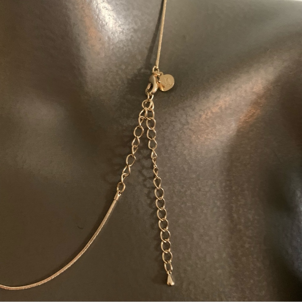 New 14K gold plated necklace w/ 4 in extension‎ minimalist gold tone jewelry